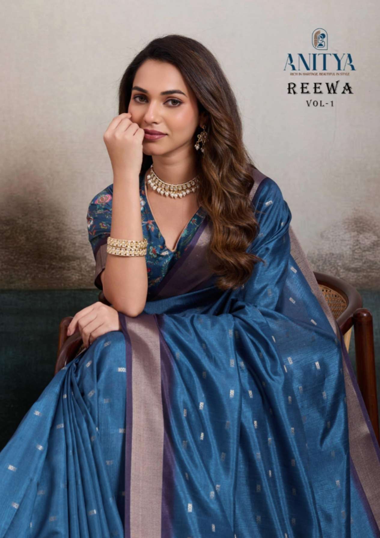 Anitya Reewa Vol 1 4001 to 4006 Kalki Silk with beautiful a...
