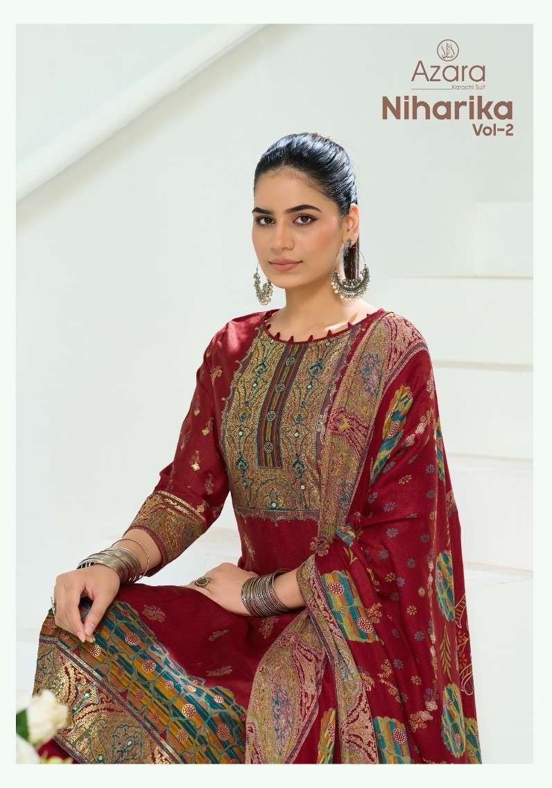 AZARA NIHARIKA 2 DISCHARGE FOIL PRINT MATERIAL SALWAR KAMEEZ...