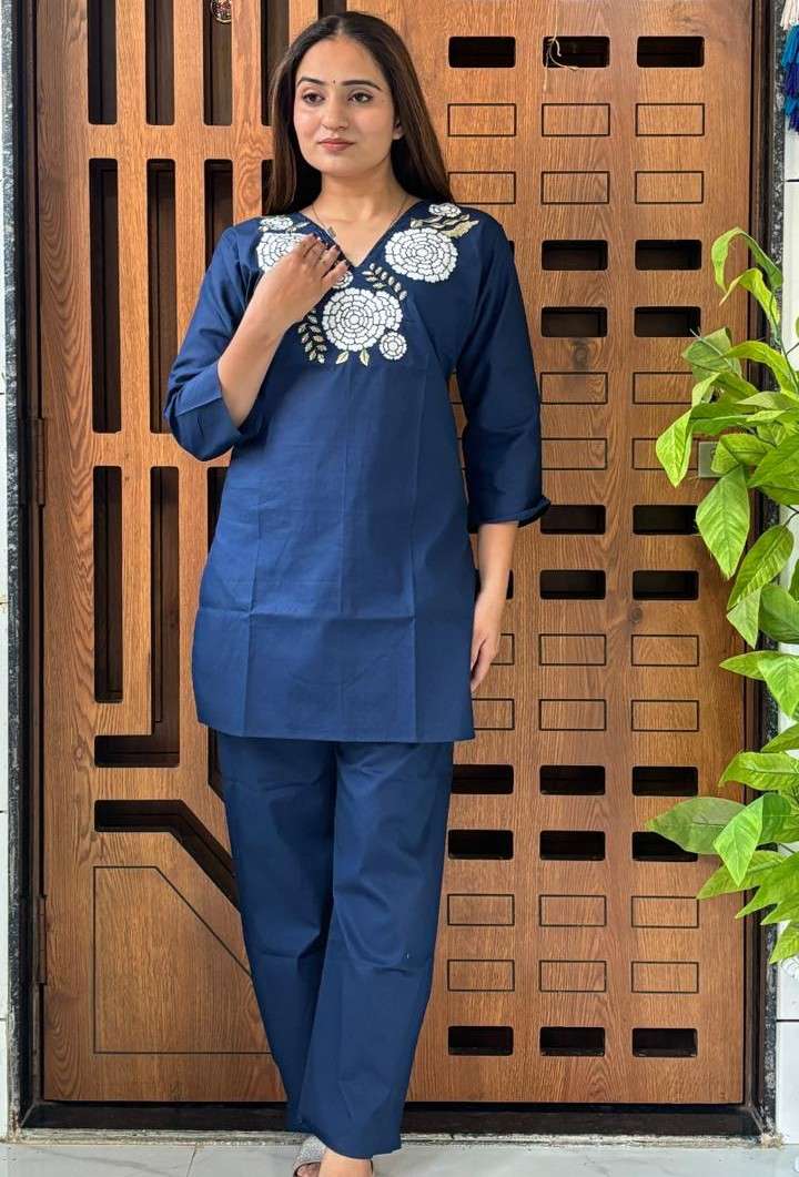 BEAUTIFUL DESIGNER KURTI PANT AT COTTON CORD SET COLLECTION ...