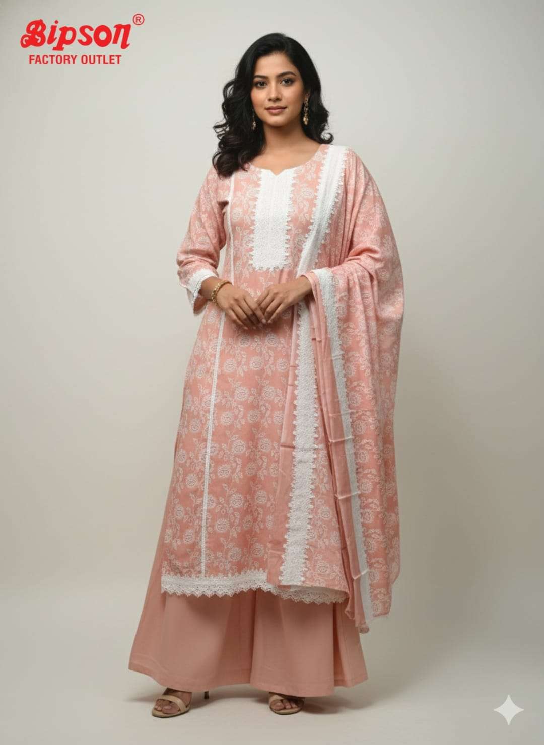 BIPSON READYMADE COTTON PRINT PALAZZO SUIT TRADITIONAL CLOTH