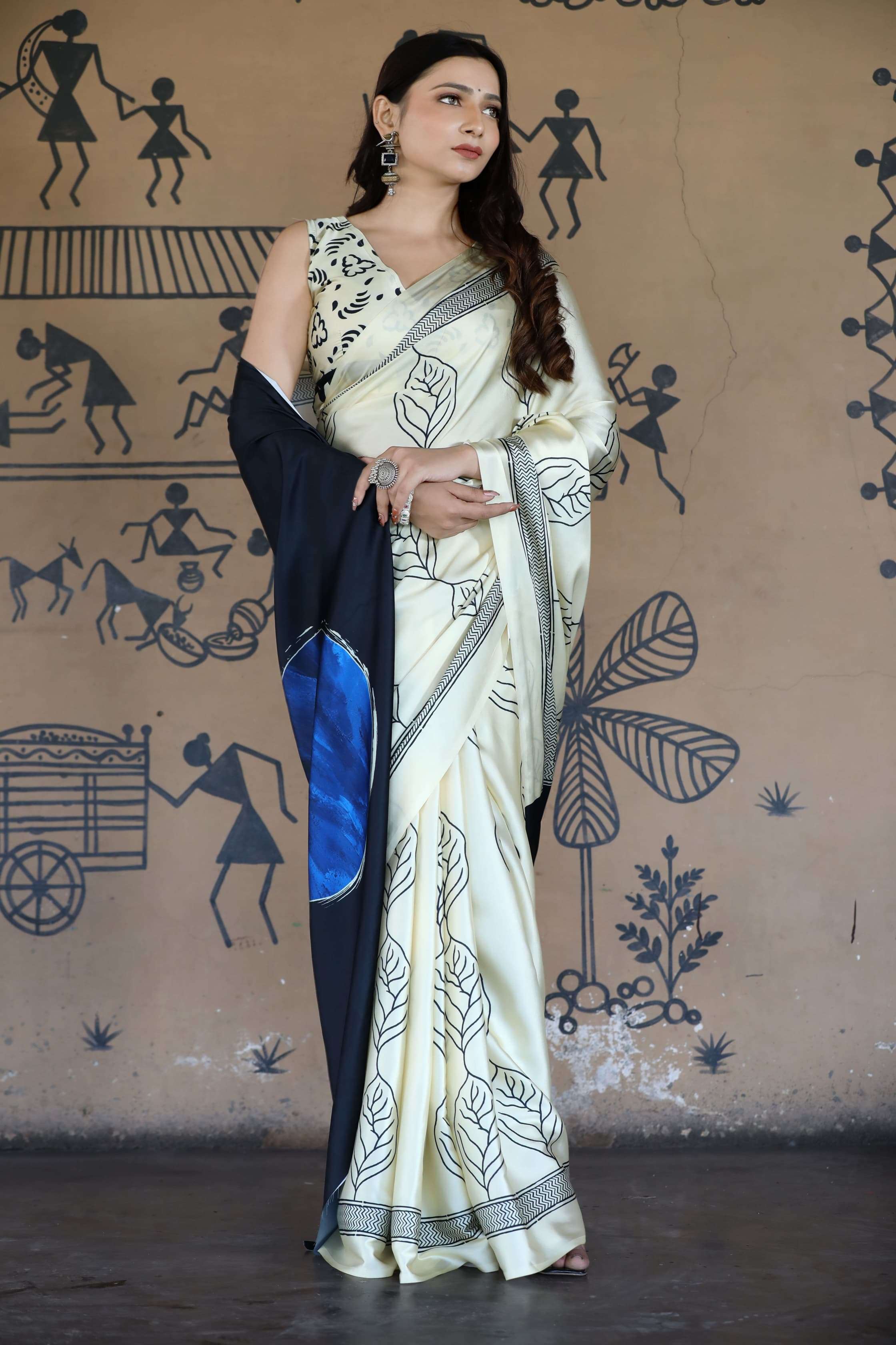  BLACK DIVINE ORIGINAL JAPAN SATIN REGULAR WEAR SAREE WHOLES...