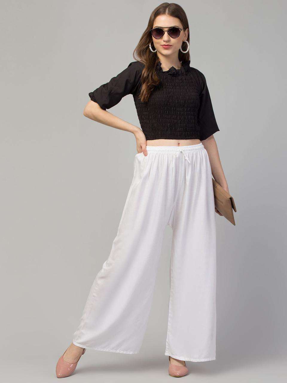 BOTTOM WEAR PALAZZO STYLE RAYON QUALITY DAILY WEAR EXPORT