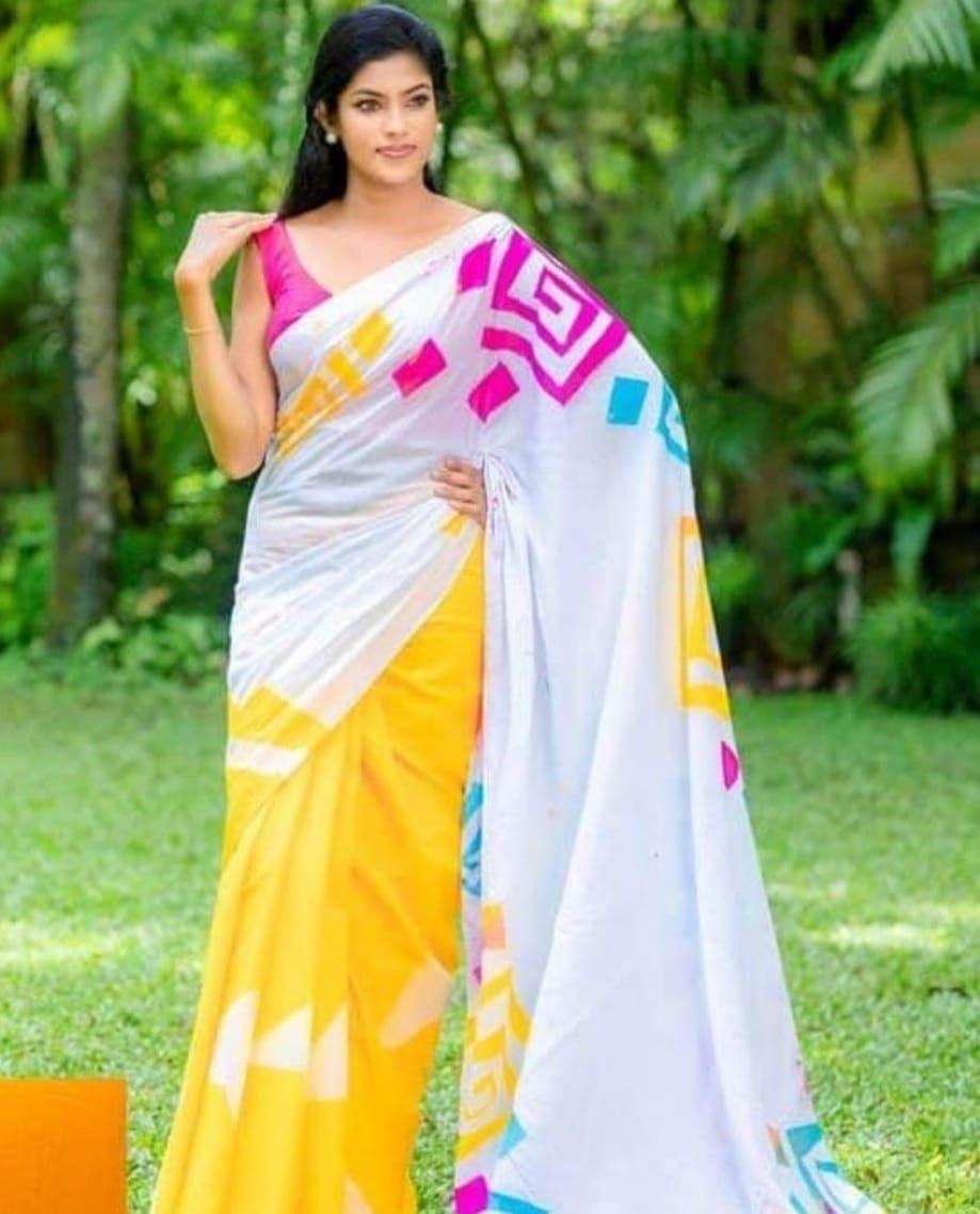 Chanderi Cotton Digital Print pattern with benefits like bea...