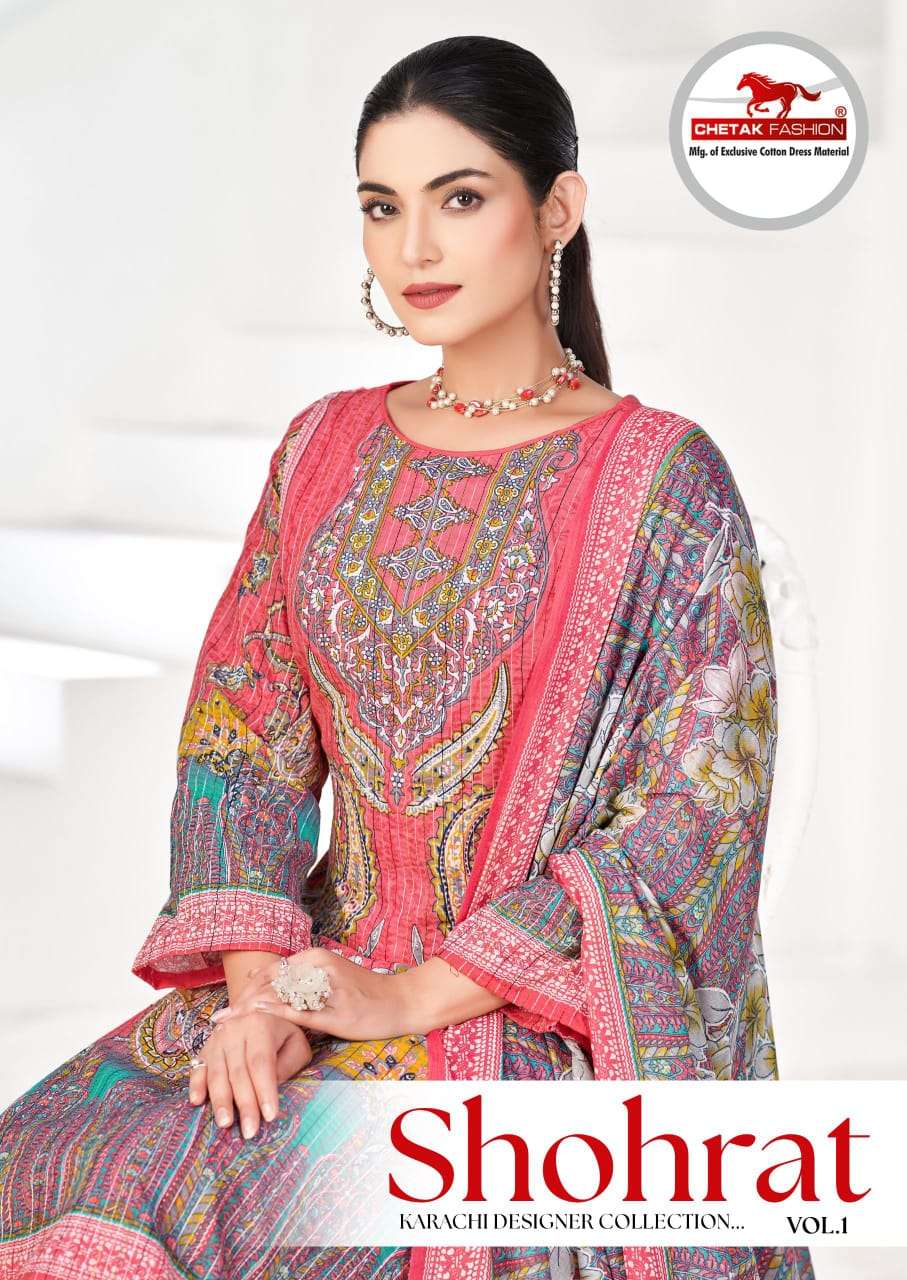 CHETAK FASHION SHOHRAT VOL 1 KARACHI DESIGNER COLLECTION COT...