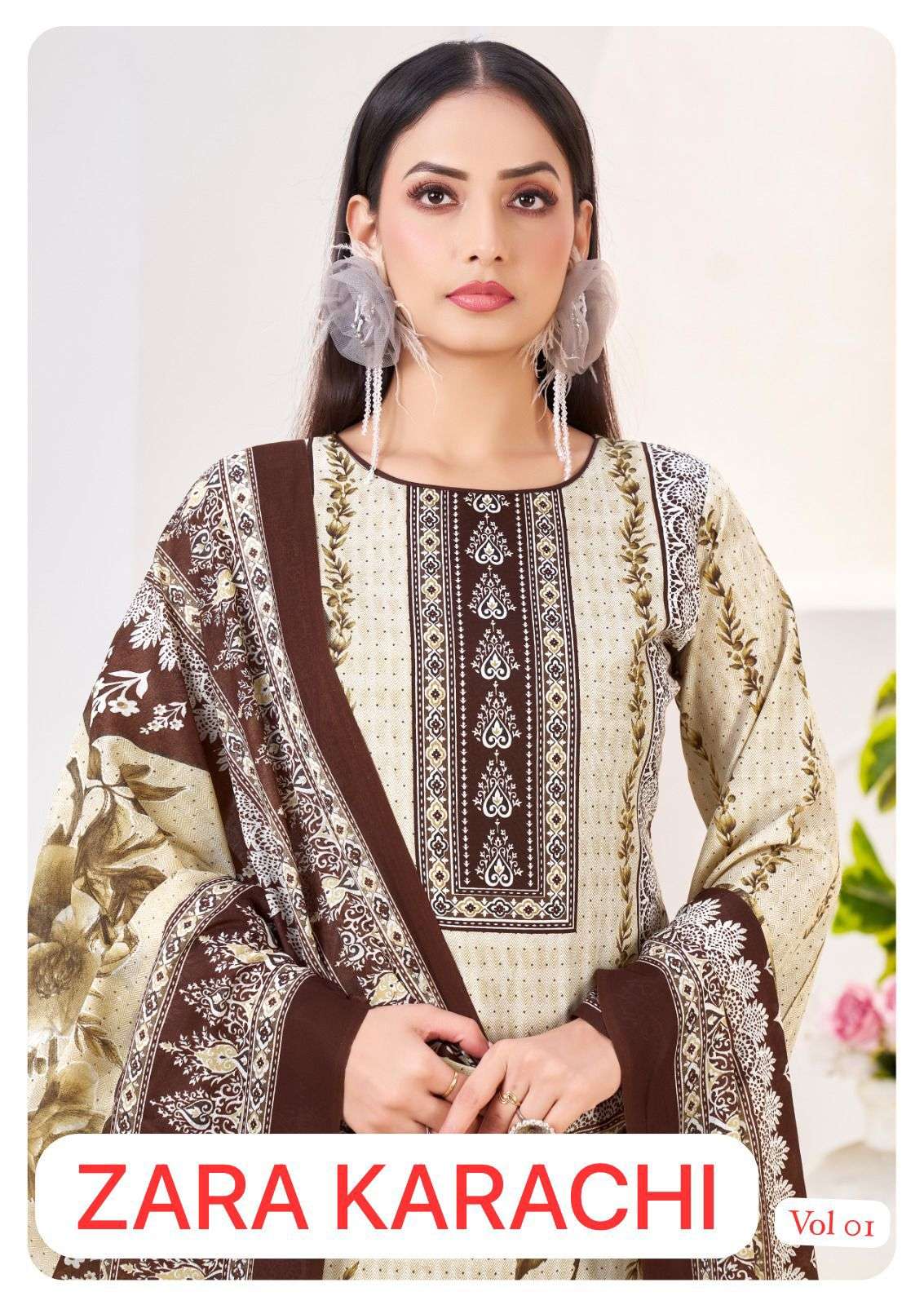  CHETAK FASHION ZARA KARACHI VOL 1 COTTON QUALITY SWAROVSKI...
