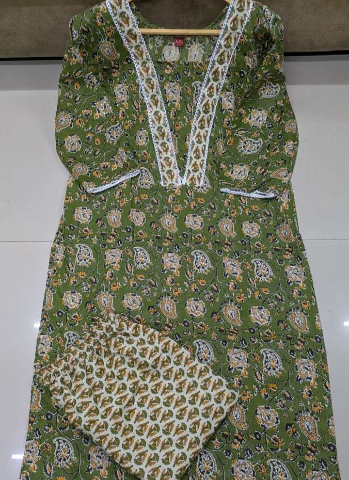 CLEARANCE PURE COTTON KURTI WITH PENT REGULAR OFFICE BASE CL...