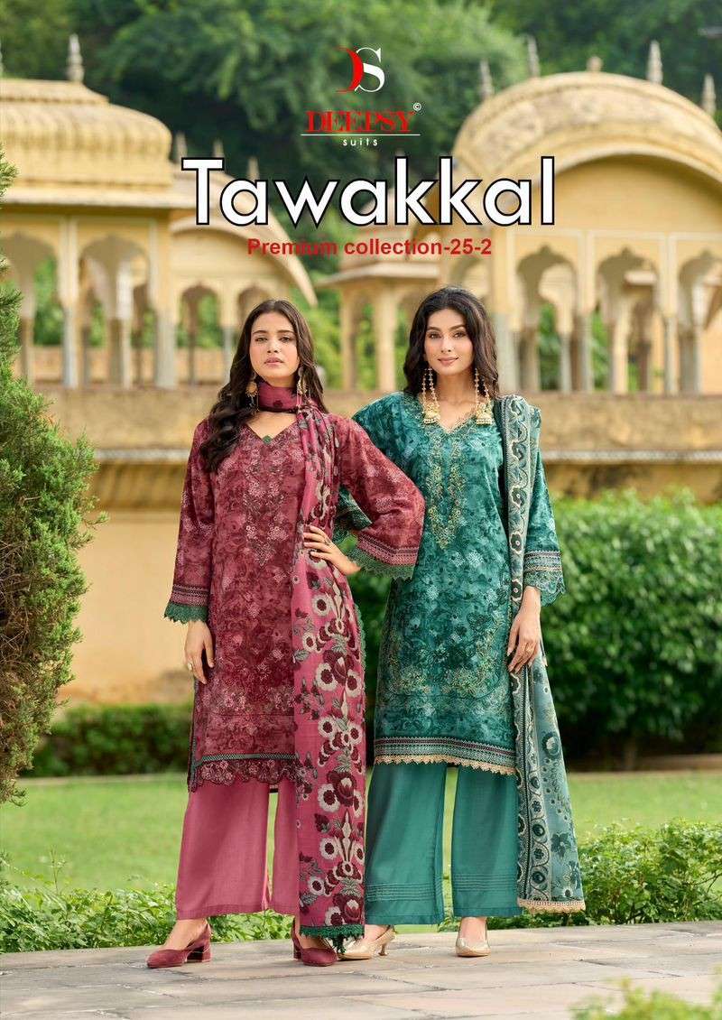 DEEPSY SUIT TAWAKKAL PREMIUM COLL 25 VOL 2 COTTON SELF WORK ...