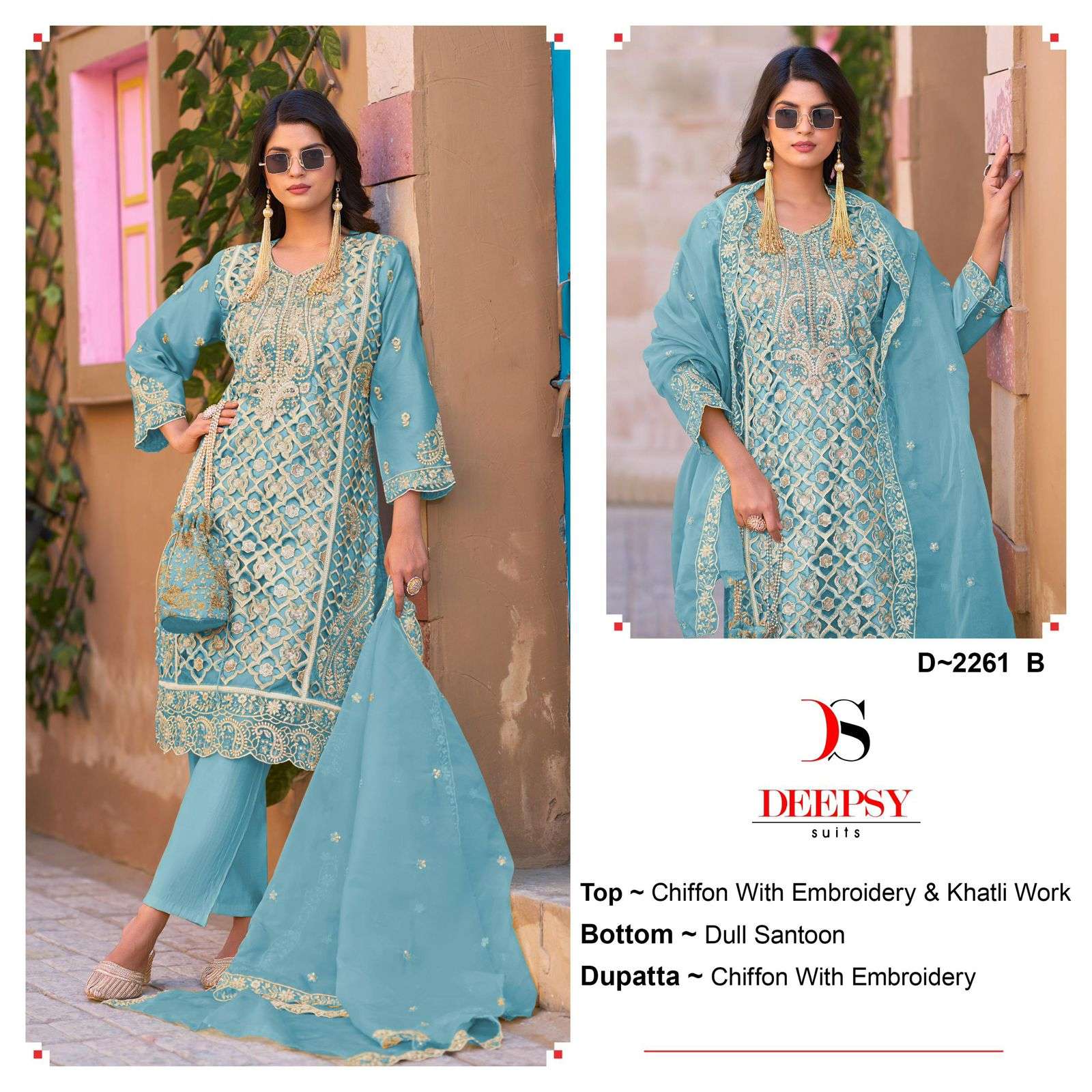 DEEPSY SUITS 2261 TREND WEDDING STYLE OUTFIT EMBROIDERY PRET...