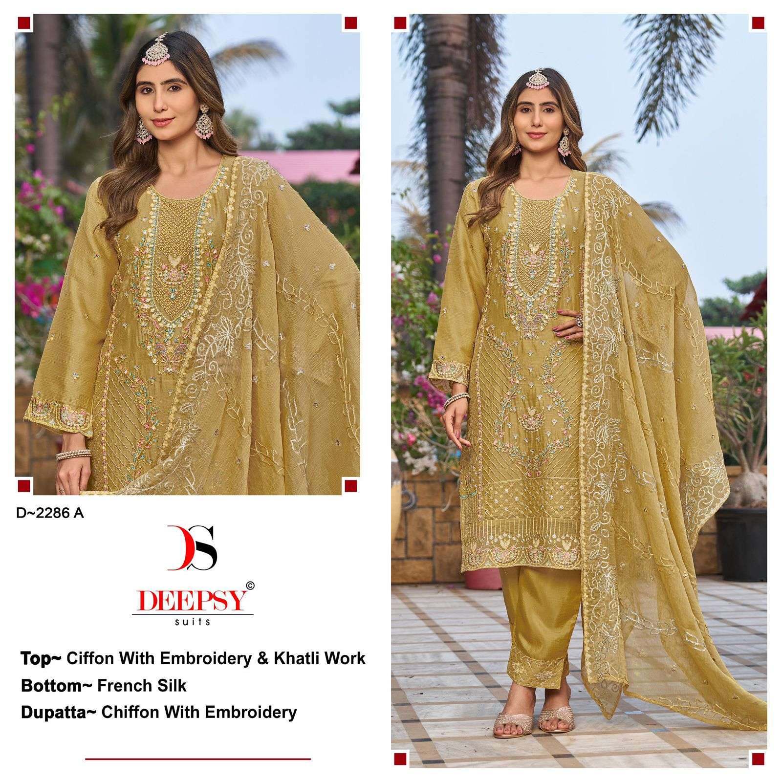 DEEPSY SUITS 2286 CHIFFON WITH EMBROIDERY LADIES SUIT TREND ...