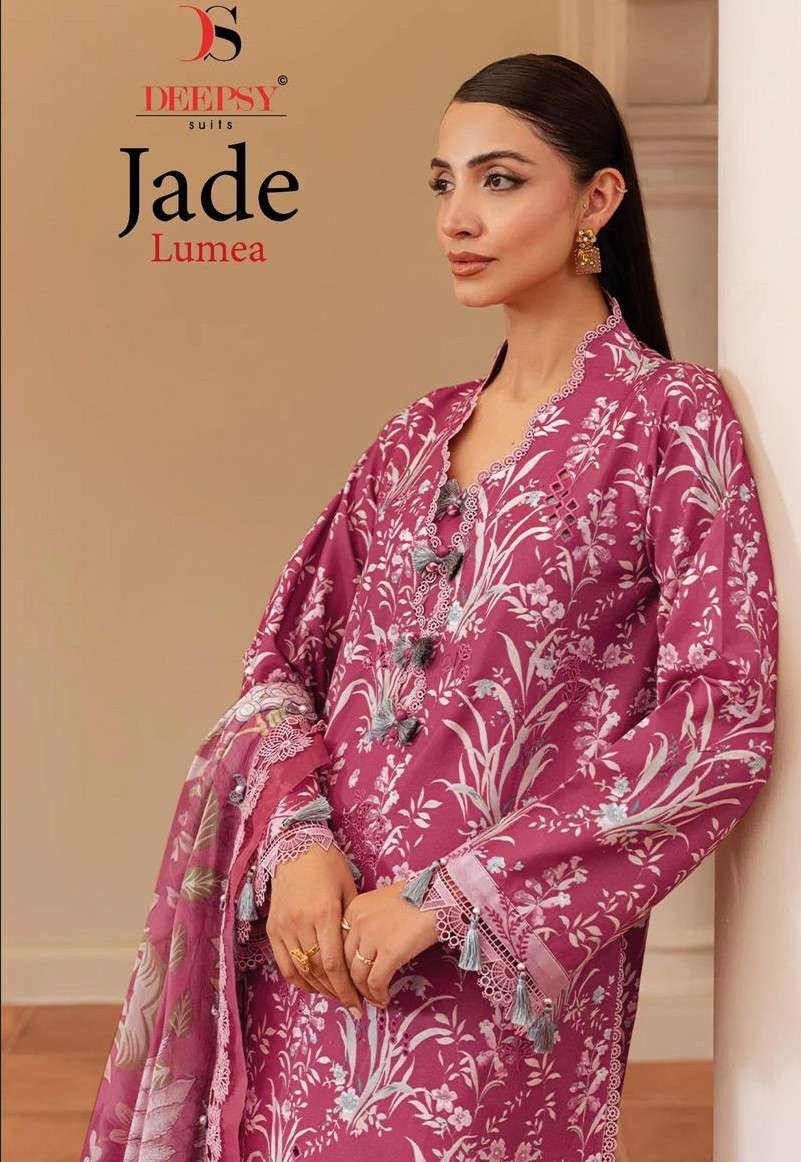 DEEPSY SUITS JADE LUMEA PURE COTTON PRINTED PAKISTANI SUIT C...