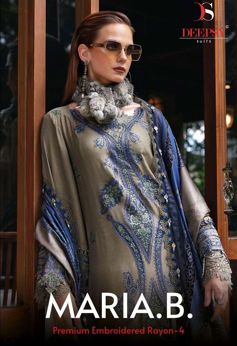 DEEPSY SUITS MARIA B PREMIUM EMBROIDERY RAYON VOL 4 PAKISTAN...