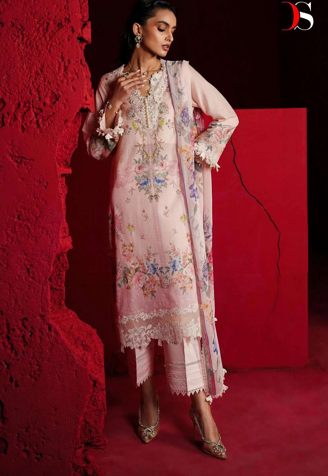 DEEPSY SUITS SANA SAFINAZ MUZLIN 24 COTTON SOLID EMBROIDERY ...