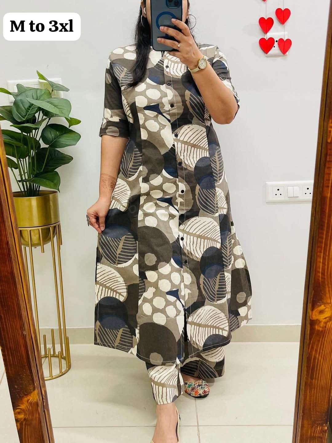 Designer Co Ords Set In Aline Kurti Pattern Paired With Ankl...