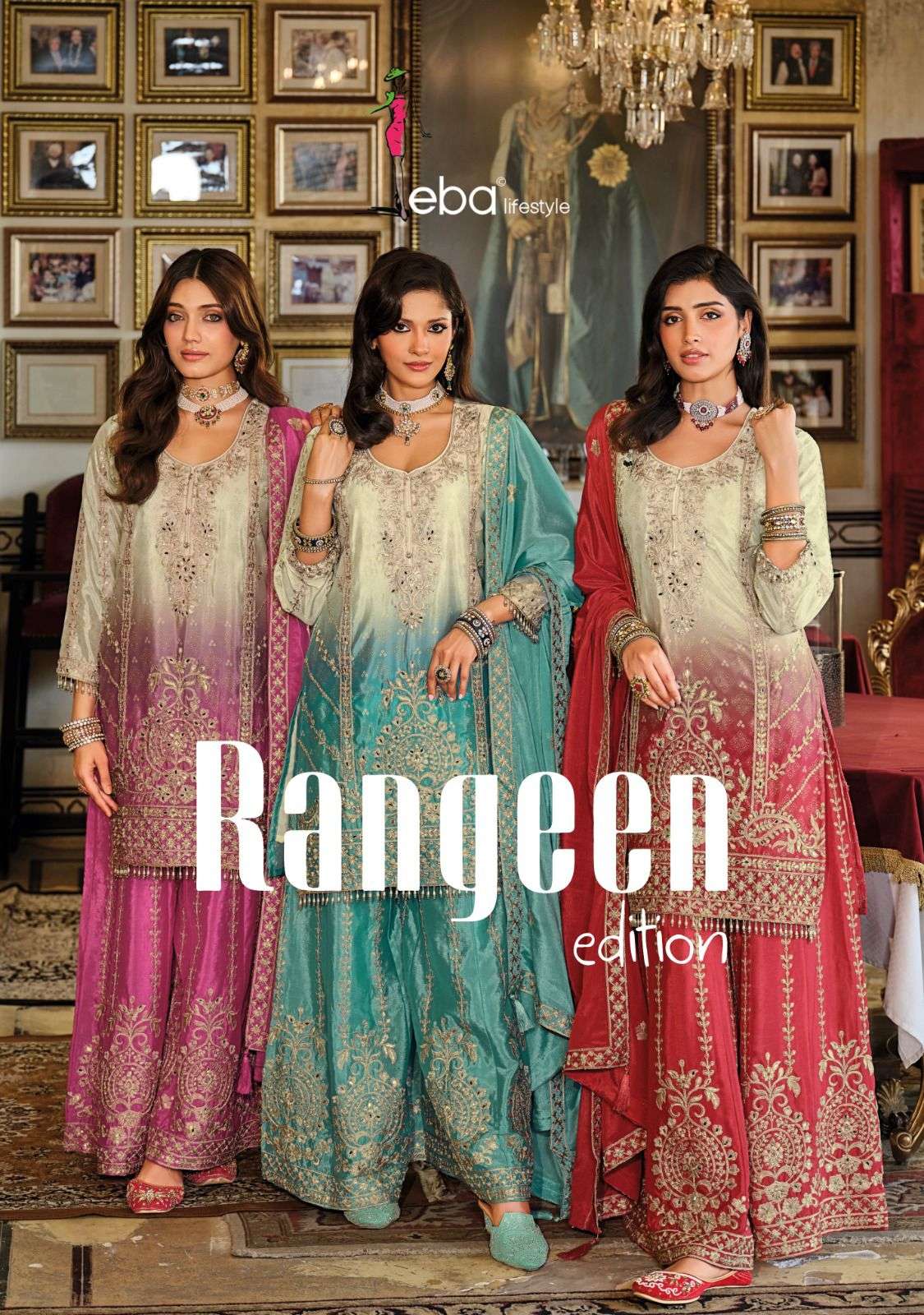 EBA RANGEEN EDITION HEAVY WORK & DIGITAL PRINT EXCLUSIVE SHA...