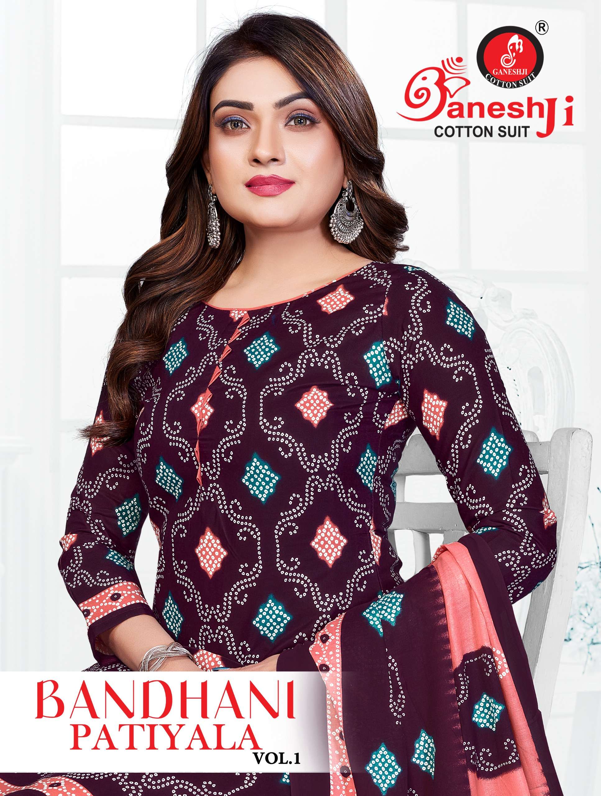 GANESHJI BANDHANI PATIYALA VOL 1 SUMMER FESTIVAL COTTON PATI...