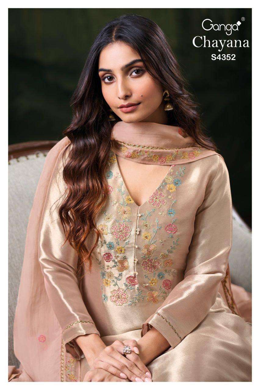 GANGA CHAYANA 4352 PURE BEMBERG SILK SALWAR SUIT AT CLASSIC ...