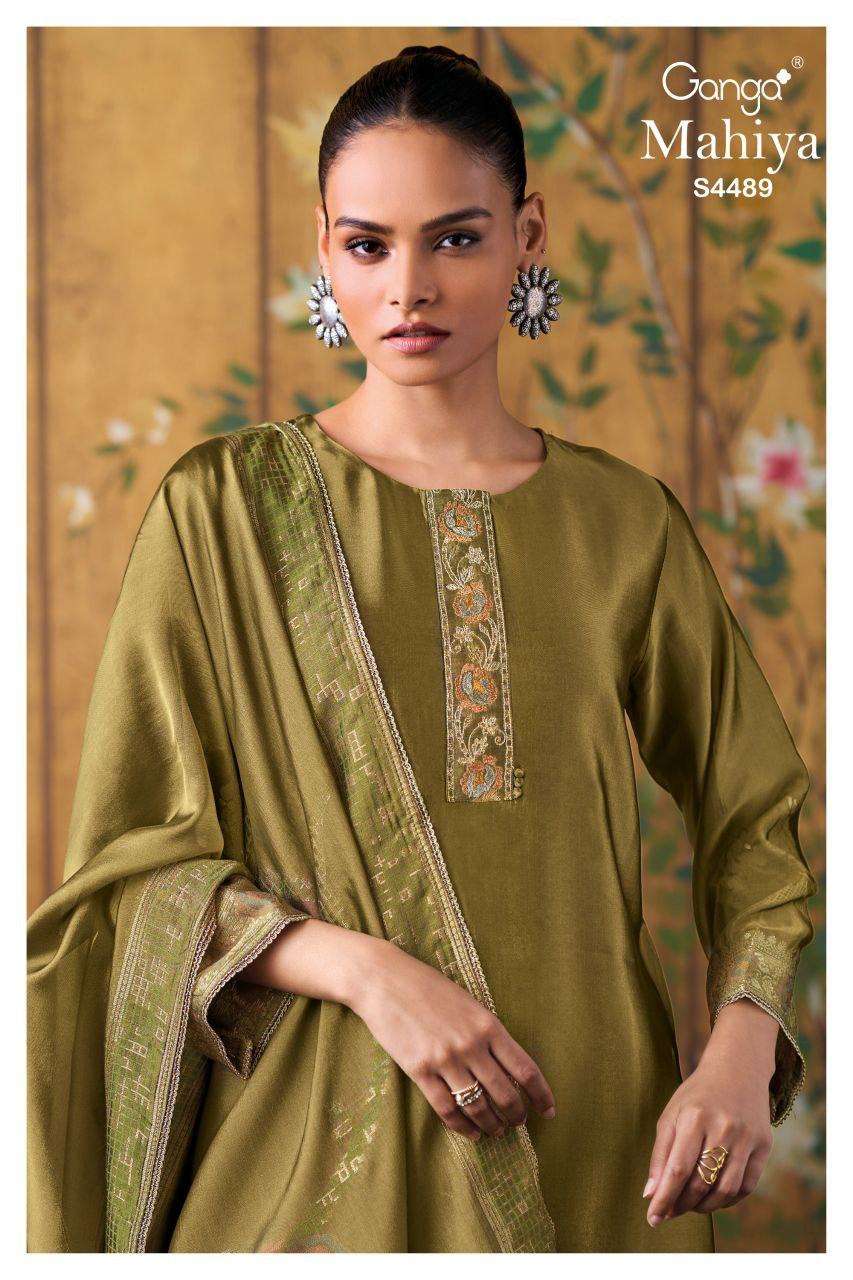 GANGA MAHIYA 4489 VISCOSE WOVEN SILK JACOUARD PRINT EXCLUSIV...