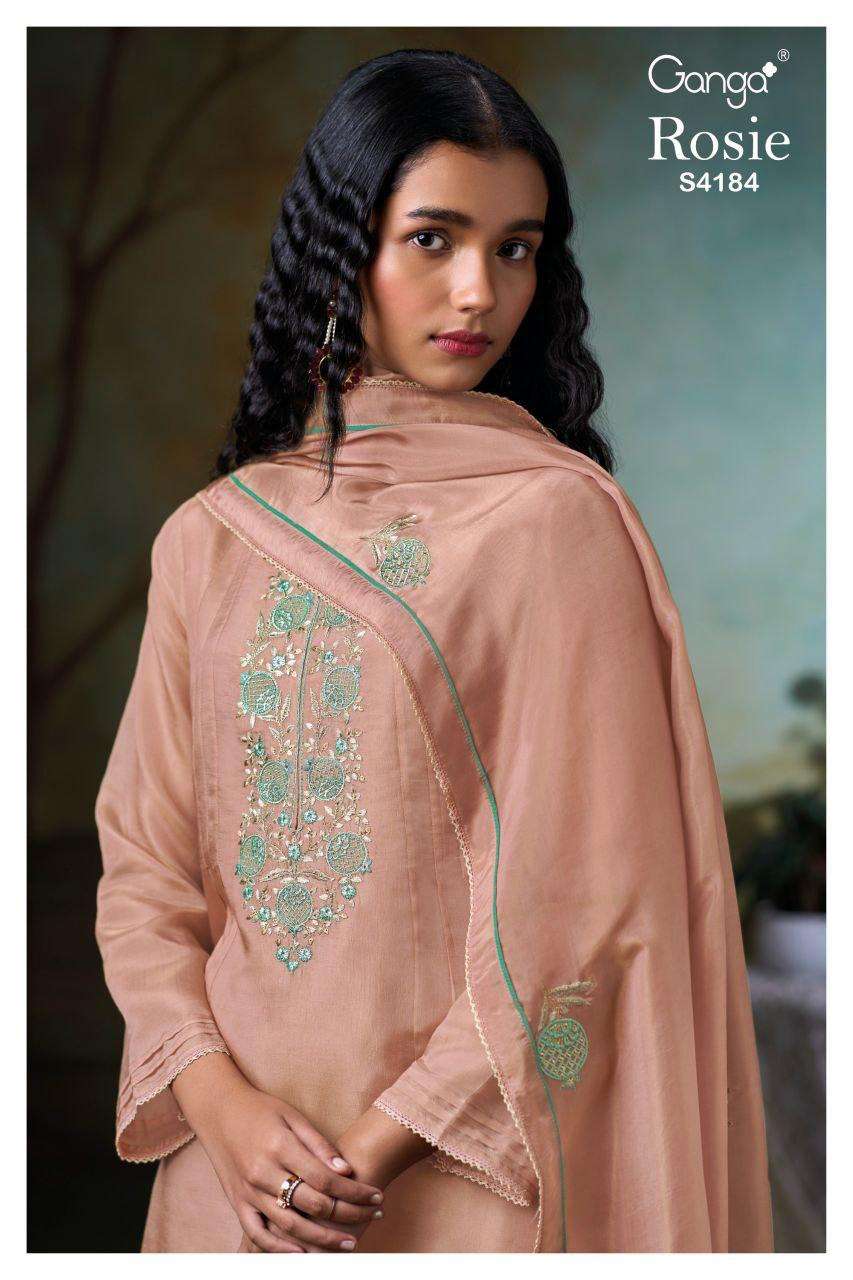GANGA ROSIE 4184 BEMBERG HABUTAI SILK AND DESIGNER CLASSIC S...