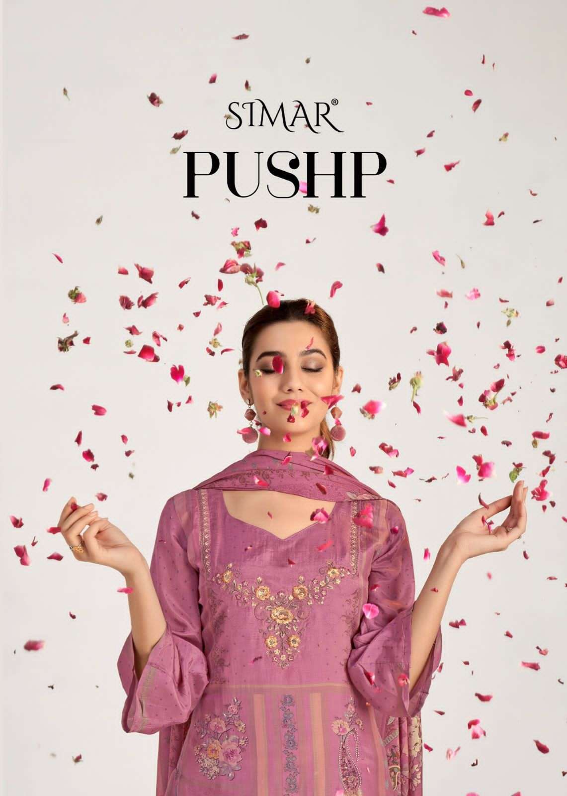 GLOSSY PUSHP PURE VISCOSE MUSLIN PRINT 3 PIECE SUIT A BEAUTI...