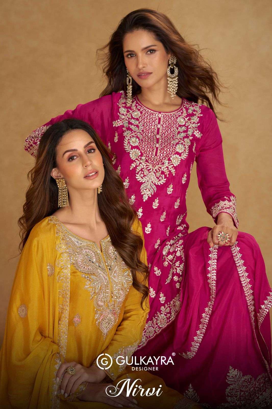 GULKAYRA DESIGNER NIRVI REAL CHINON HEAVY EMBROIDERY READYMA...