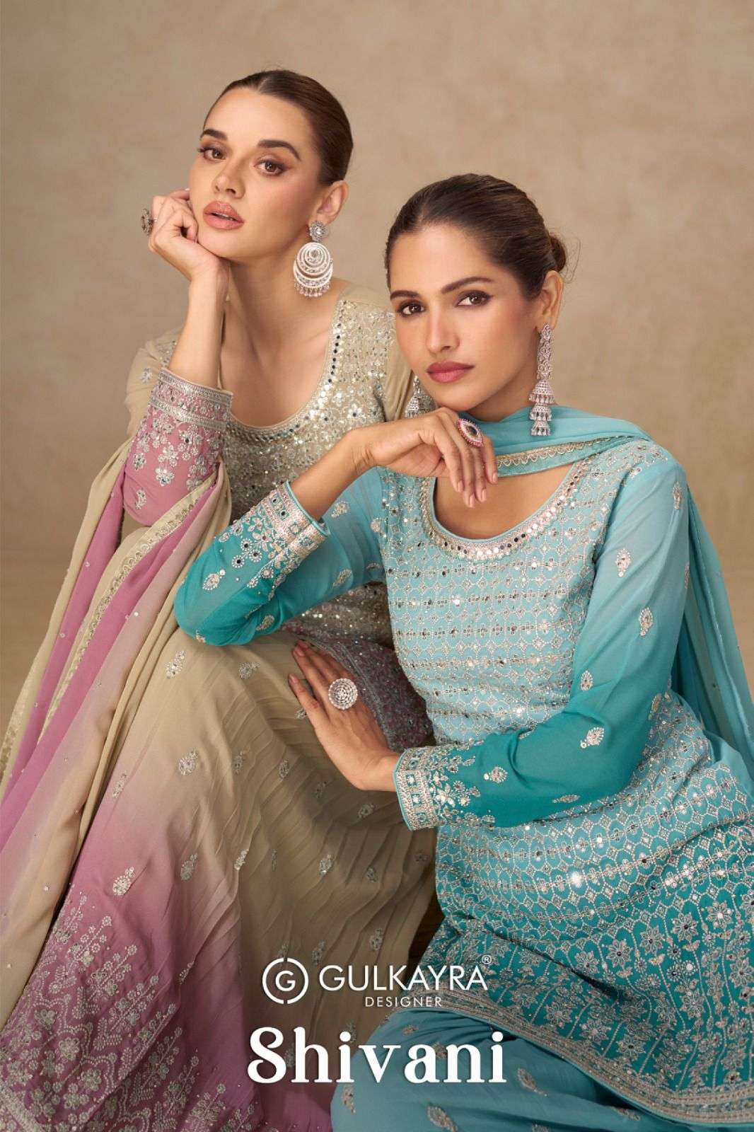 GULKAYRA DESIGNER SHIVANI GEORGETTE MATERIAL STITCH SHARARA ...