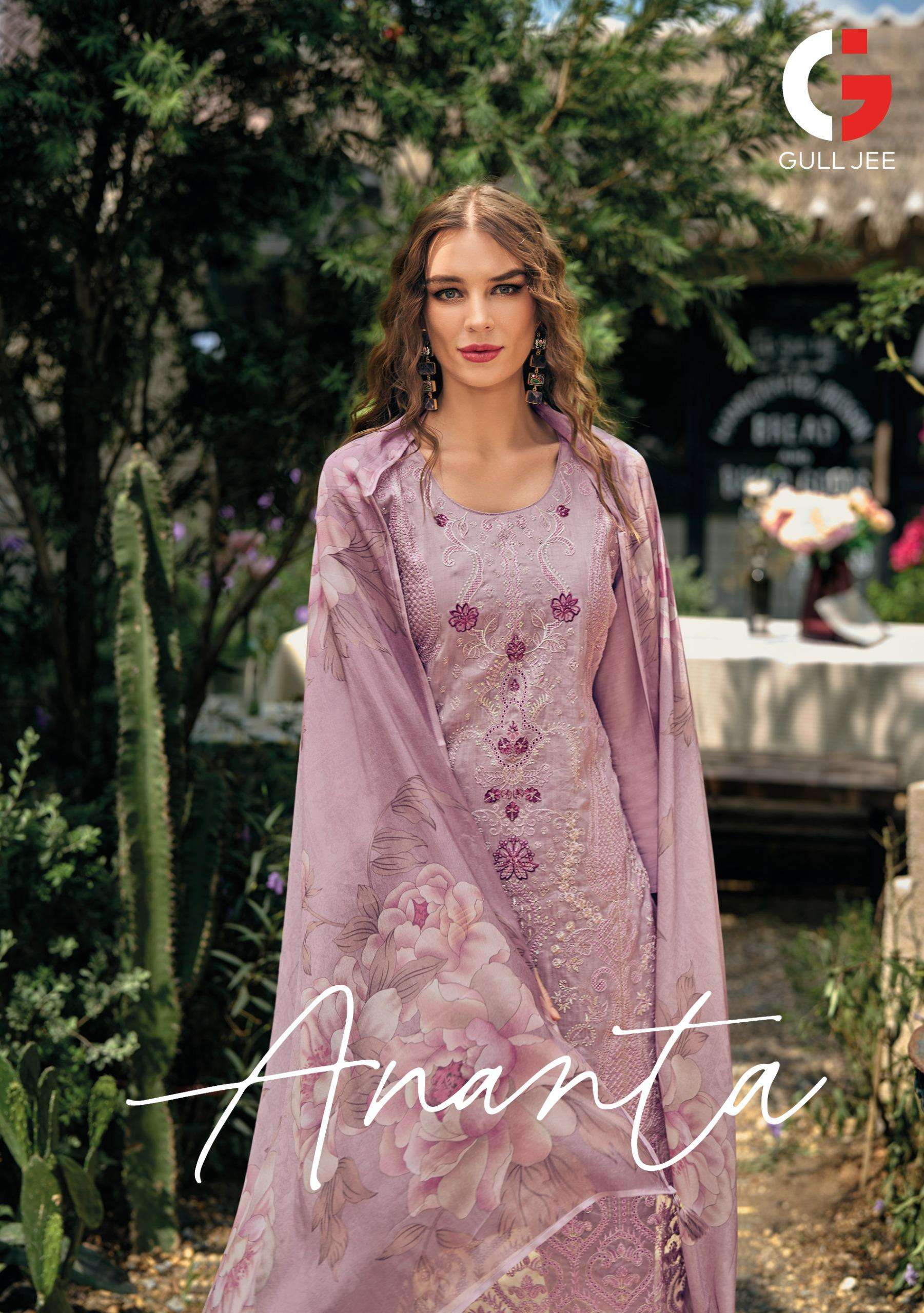 GULL JEE ANANTA SEAMER SILK HEAVY EMBROIDERY WITH ORGANZA BO...