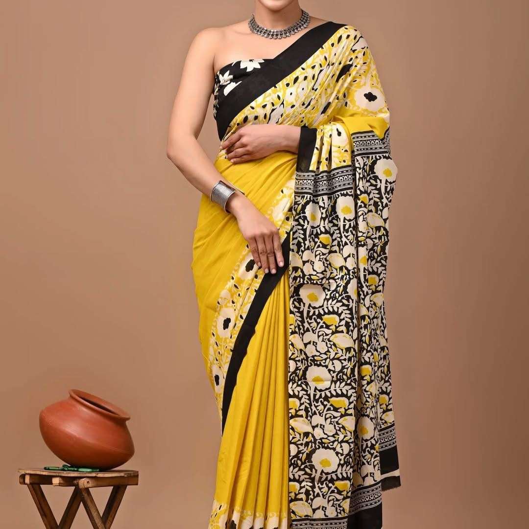  Heavy Chanderi  Cotton Digital print regular wear simple de...
