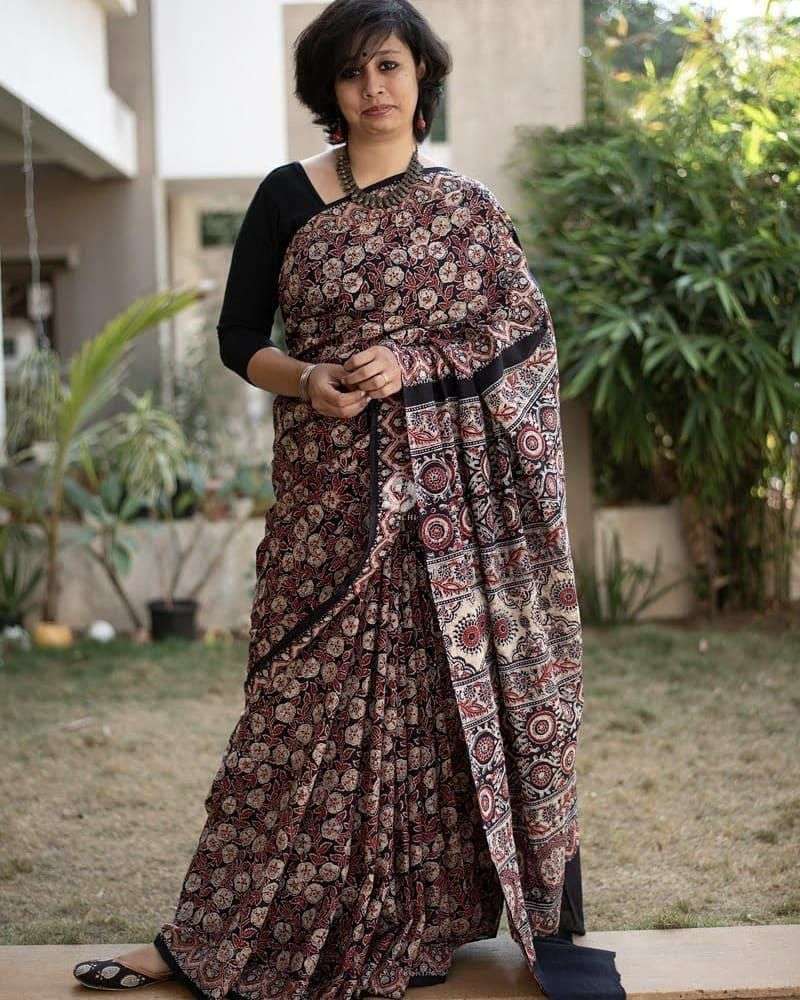 Heavy Chanderi Cotton Fabric Regular Wear Saree Wholesale In...
