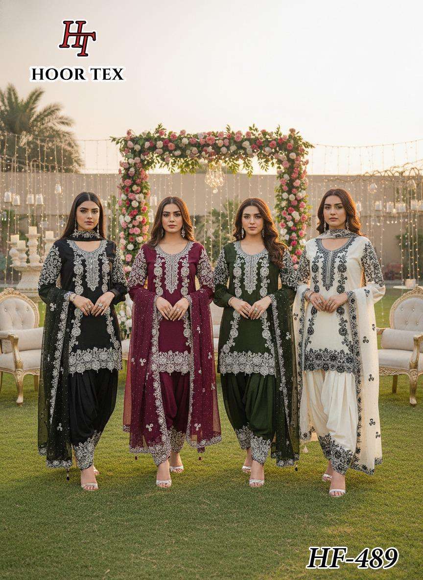 HOOR TEX HF 489 READYMADE PAKISTANI KURTI PANT WITH DUPATTA ...