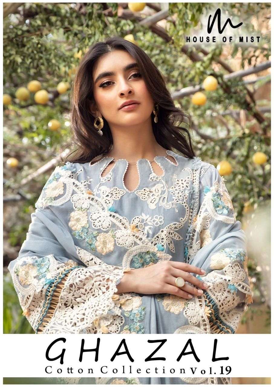 HOUSE OF MIST GHAZAL COLLECTION VOL 19 PAKISTANI STYLE COTTO...