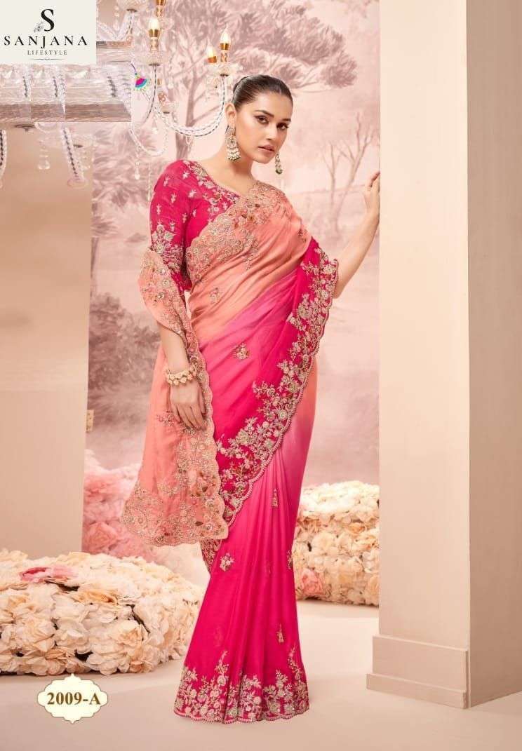  Ivory Bloom Designer  Premium silk fabric Heavy Cutwork Bor...