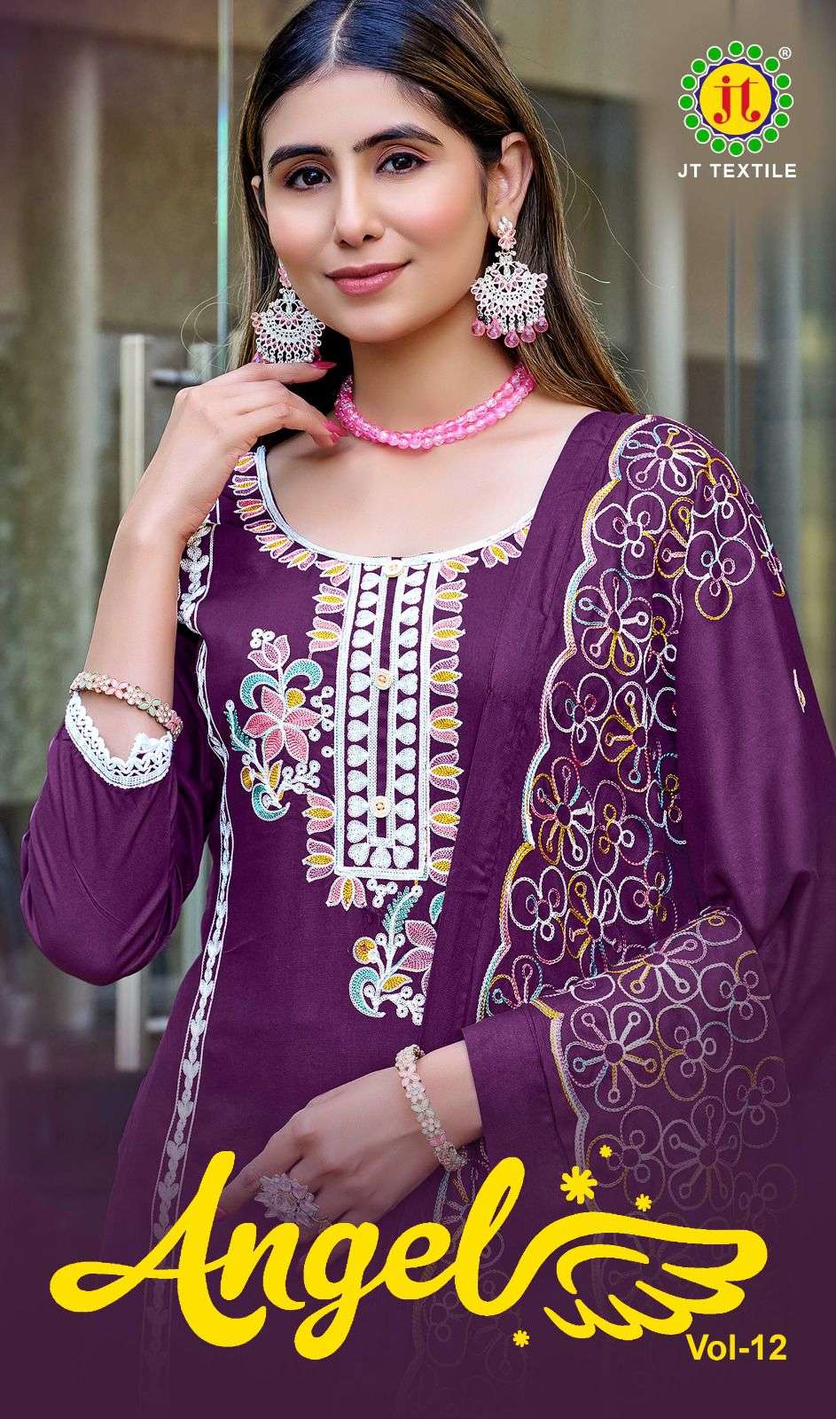 JAMATMAL ANGEL VOL 12 RAYON FABRIC MULTI DESIGNER TRADITIONA...