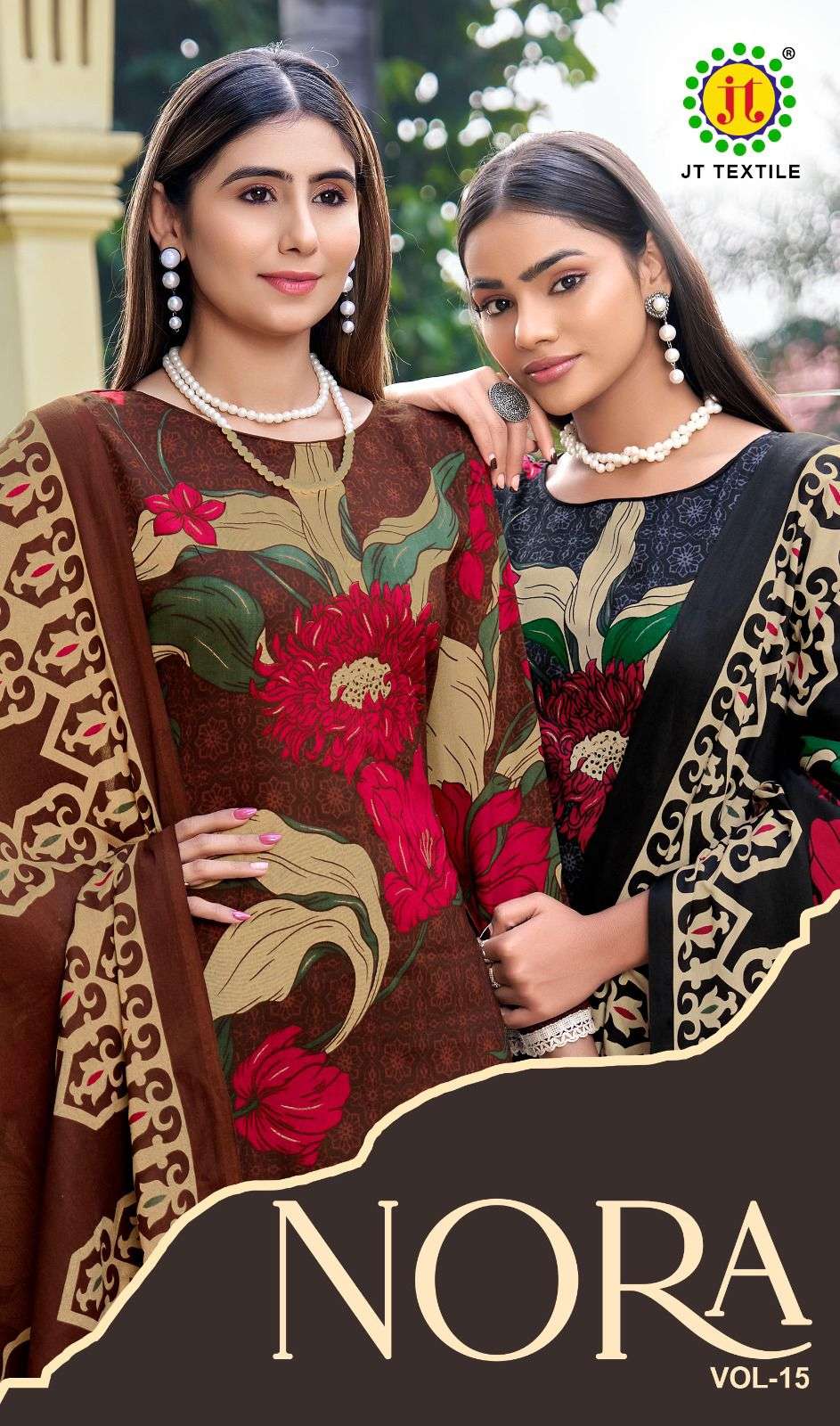 JAMATMAL NORA VOL 15 RAYON FLORAL PRINT MATERIAL SALWAR KAME...