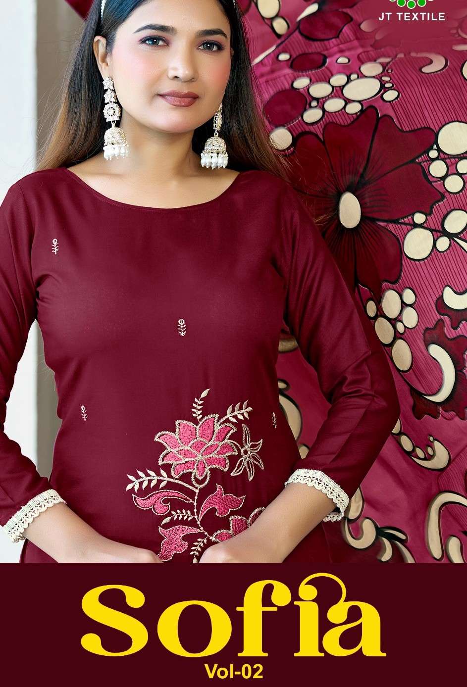 JAMATMAL SOFIA VOL 2 RAYON FABRIC FLORAL DESIGN SALWAR KAMEE...
