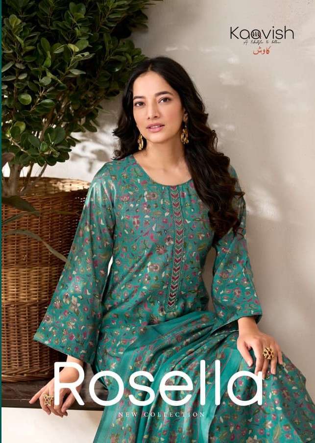 KAAVISH ROSELLA SUMMER FESTIVAL MODAL SILK PRINT SUIT CATALO...