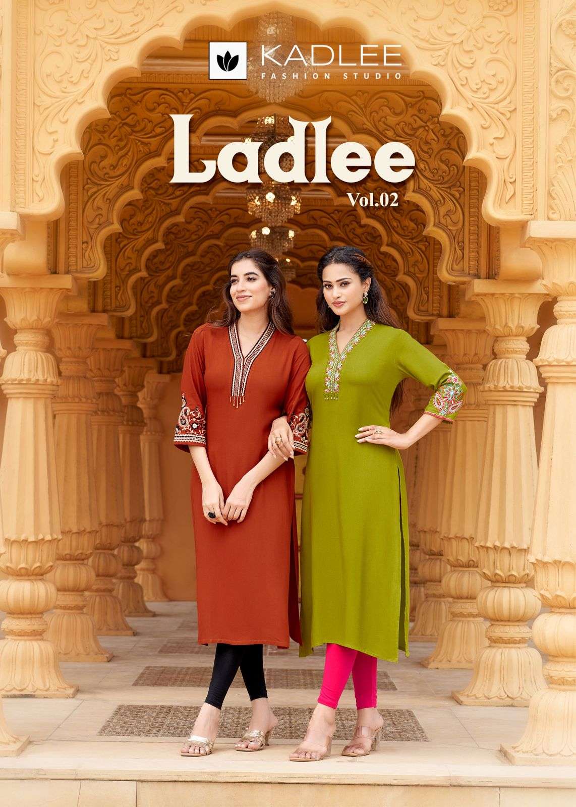 KADLEE LADLEE VOL 2 RAYON THREAD KURTI WEAR FOR DESI VIRAL L...