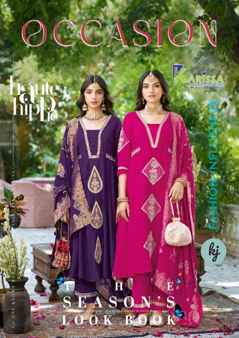 KARISSA OCCASION FLARED TOP PANT WITH DUPATTA AT COMFORTABLE...