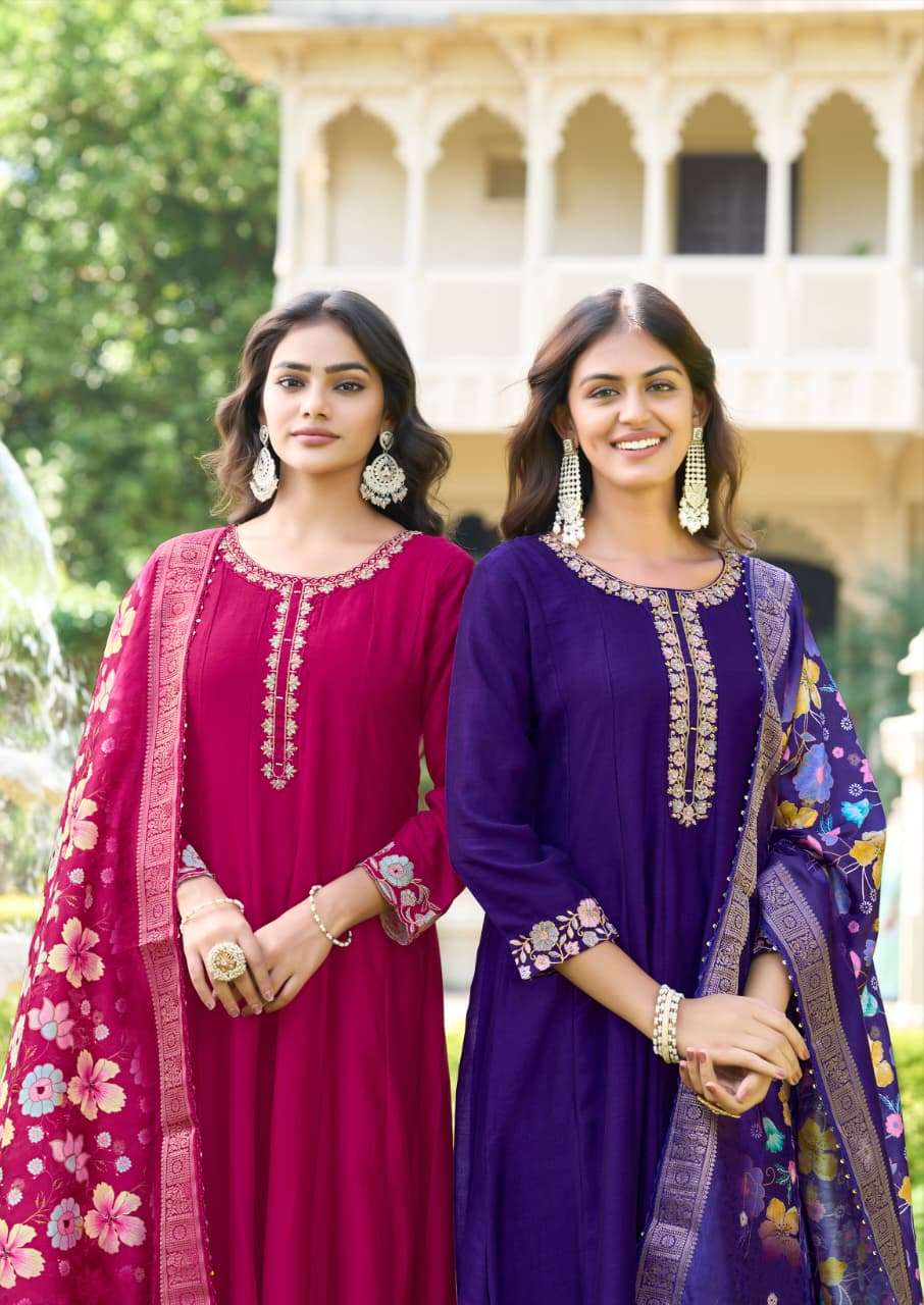 KARISSA SATRANGI FULL KALI FULL GHERA TOP PANT WITH DUPATTA ...