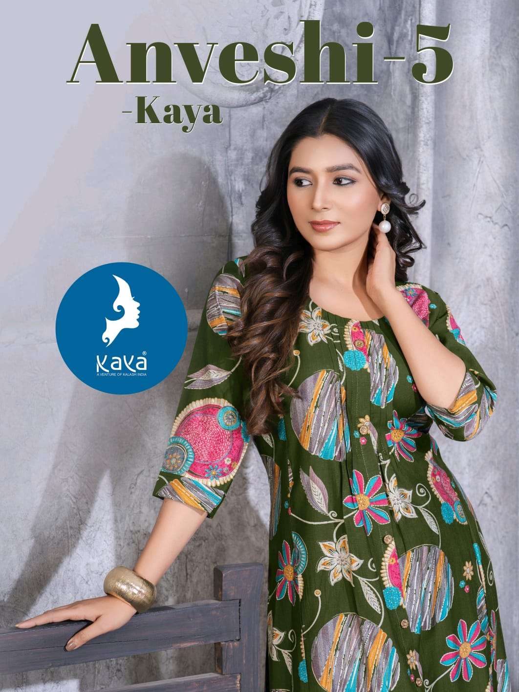 KAYA KURTI ANVESHI TRADITIONAL FUNCTION KURTI PANT SET RESEL...