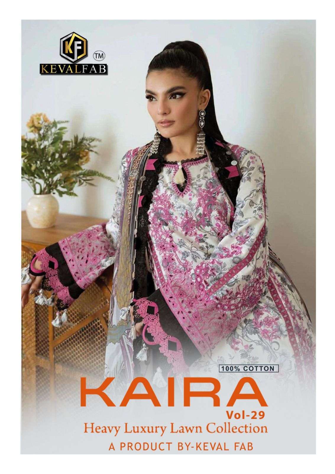 KEVAL FAB KAIRA VOL 29 EID COLLECTION LAWN COTTON PRINT SUIT...