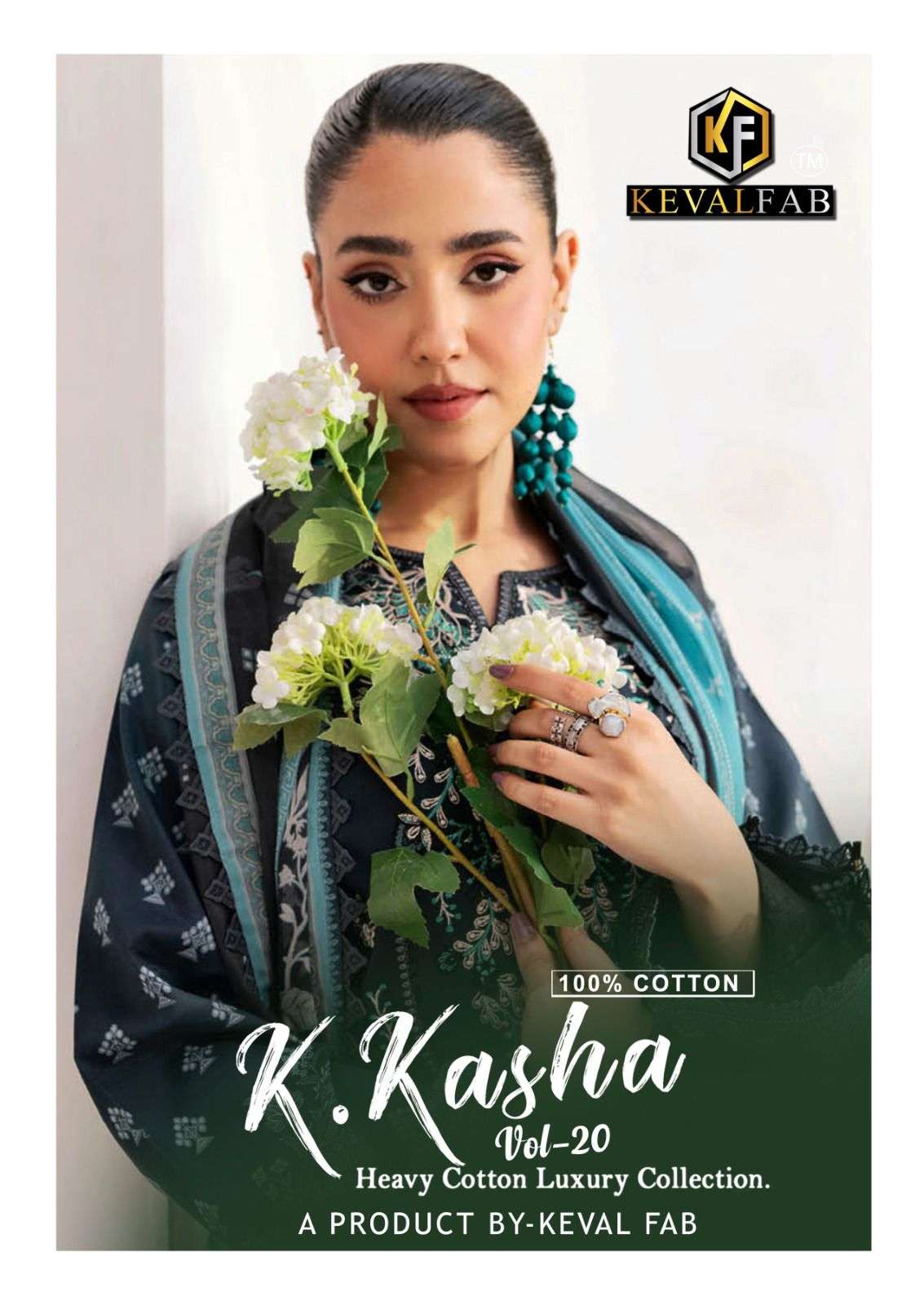 KEVAL FAB K.KASHA VOL 20 HIT PAKISTANI COTTON PRINT SUIT MAT...