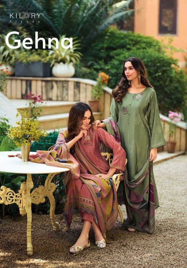 KILORY TRENDS GEHNA SILK DIGITAL FOIL PRINT SUIT AT TRADITIO...