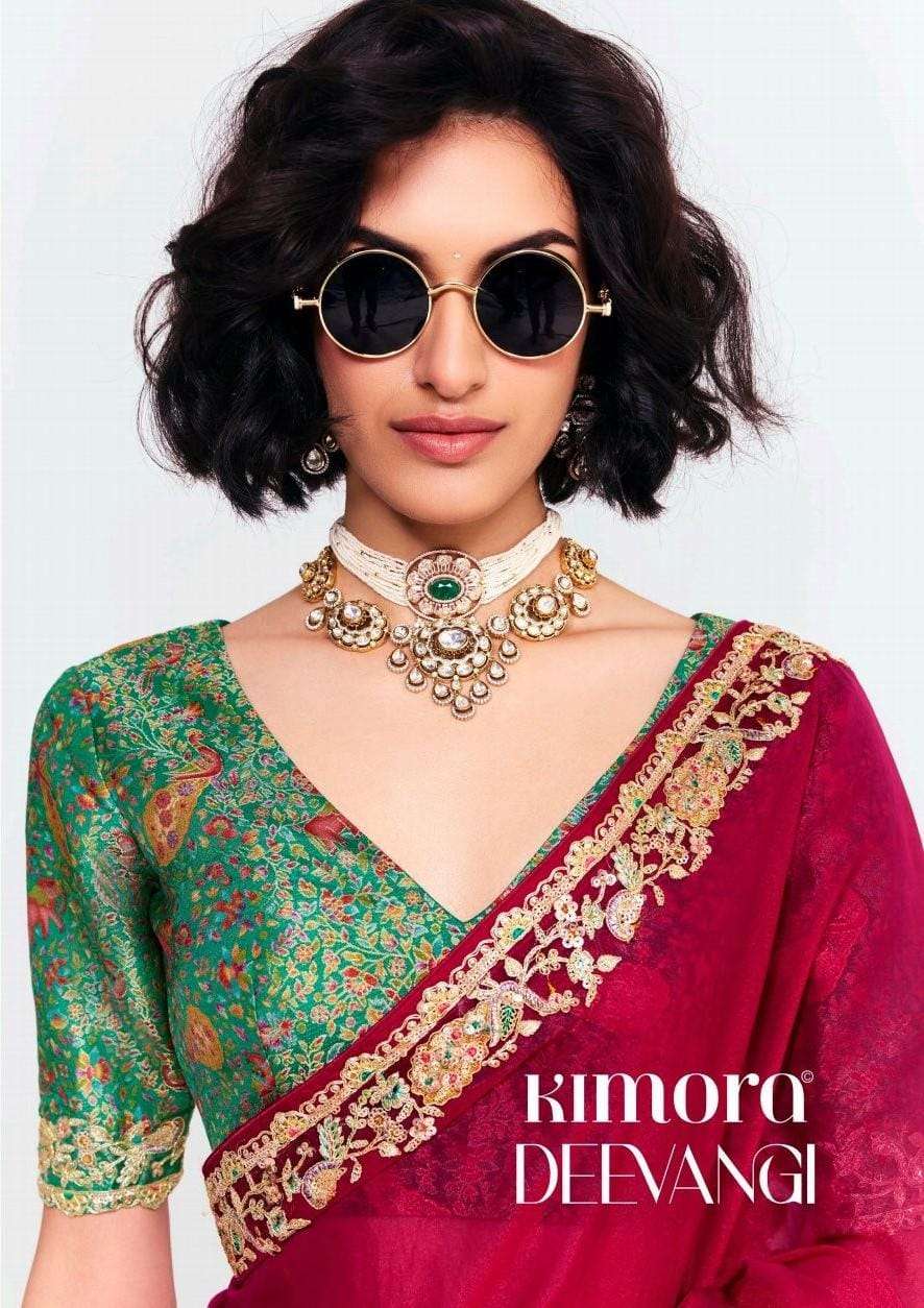KIMORA DEEVANGI VOL 33 GUJARATIS MODAL DESIGNER HAND WORK BL...