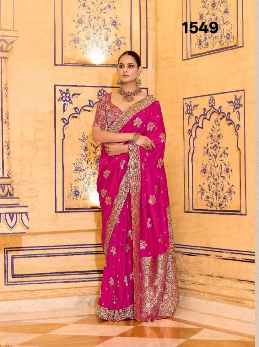 Kimora RajMahal Designer Pure Banarasi Crap Silk grace in ev...