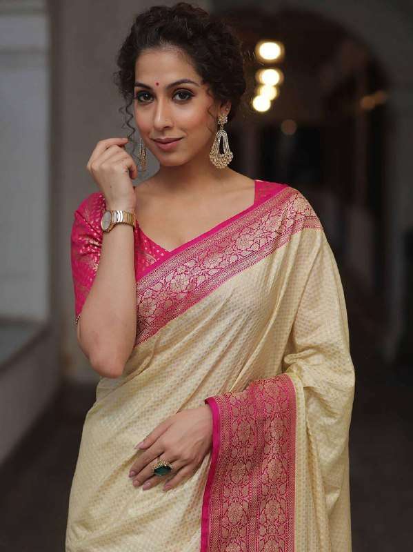  SILK RICH PALLU & JACQUARD DESIGNER SAREE COLLECTION INDIAN...