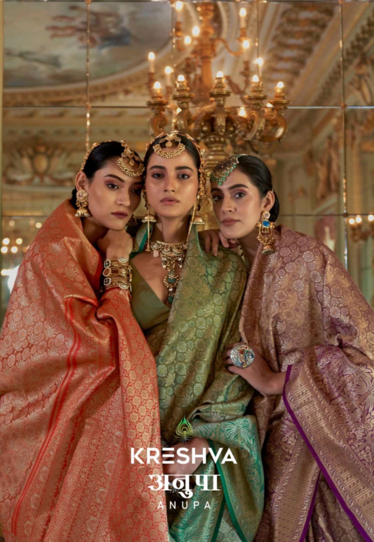 Kreshva Anupa 4435 To 4440 Pure P.V. Tissue Dharmavaram Silk...
