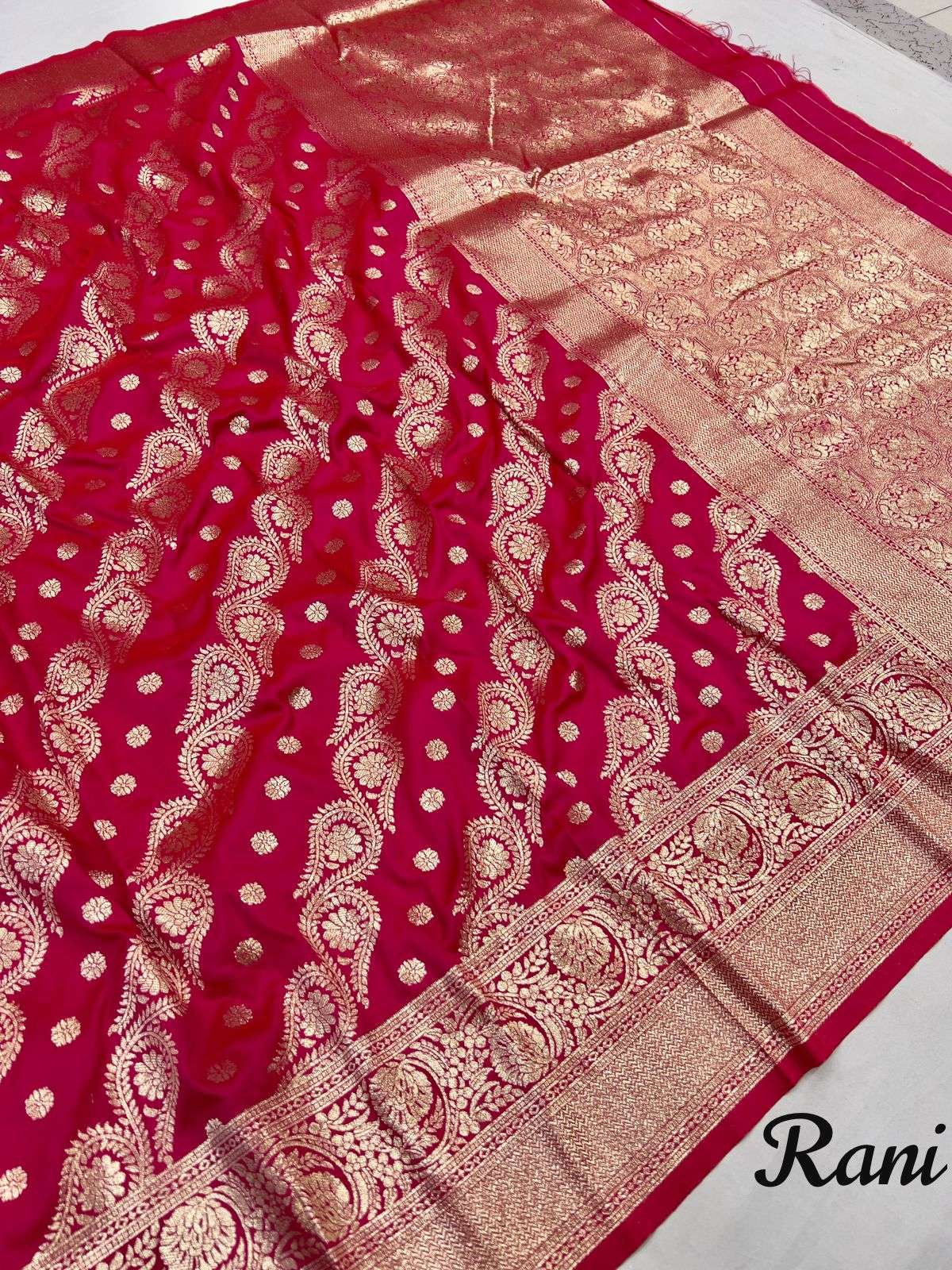 LAHER Beautiful Pure Banarasi Silk with Banarasi Jari design...