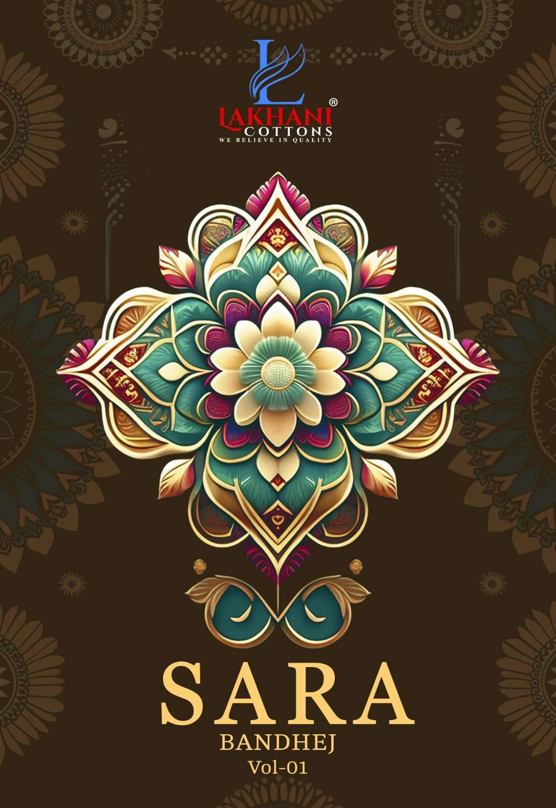 LAKHANI SARA BANDHEJ VOL 1 NEW BRAND PATIYALA SUIT WITH COTT...