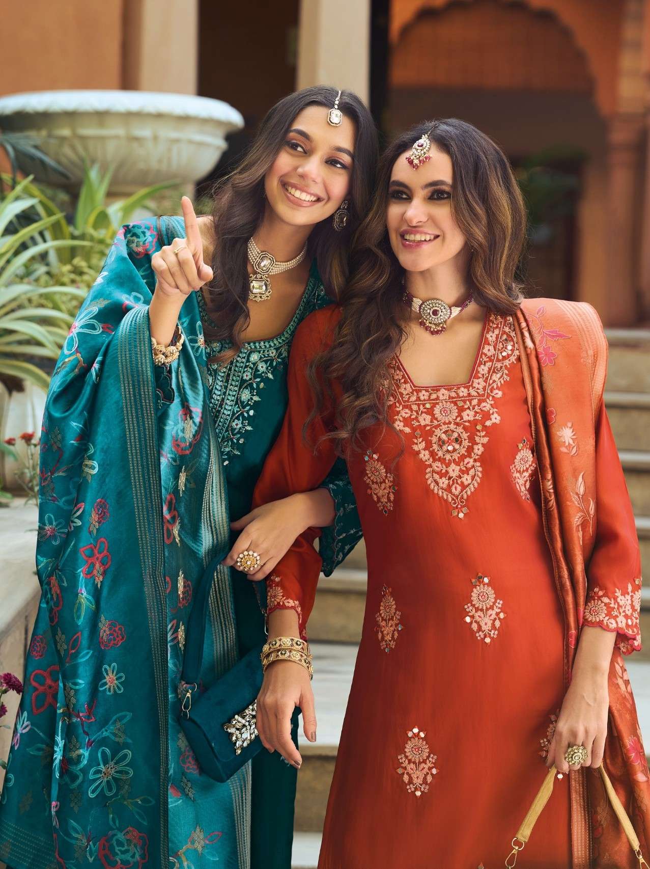 LILY & LALI PAHAL SILK FABRIC EMBROIDERY READY SUIT FOR FEMA...