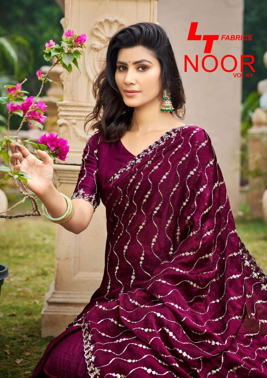 LT FASHION NOOR FENDY WITH FANCY EMBROIDERY WORK SAREE FOR B...